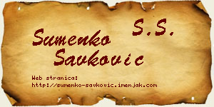 Šumenko Savković vizit kartica